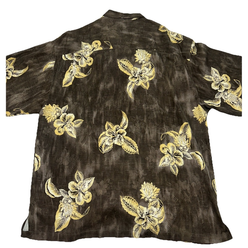 Tommy Bahama Shirt Mens XL 100% Silk Hawaiian Floral Print Short Sleeve - Picture 5 of 7